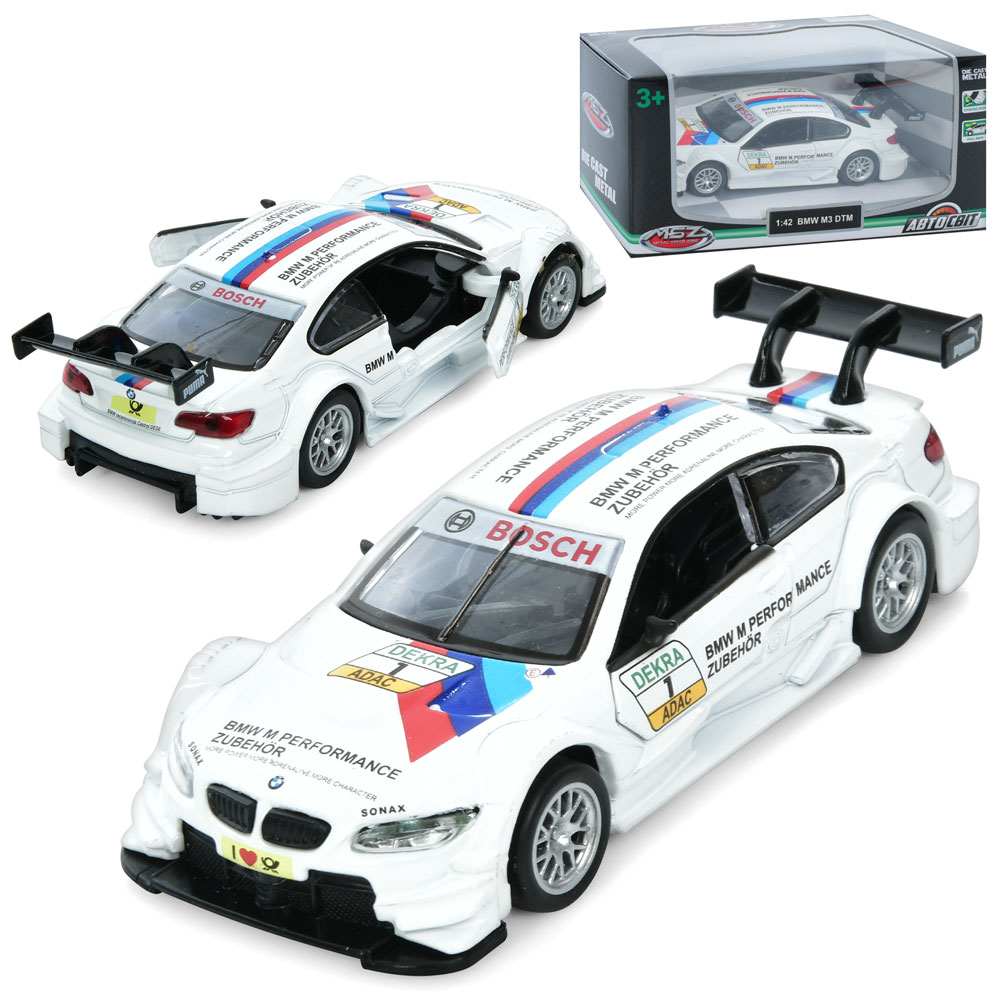 Машина «BMW M3» 11 см 1:42 металева інерційна з дверима, що відчиняються та гумовими колесами, у коробці 14,5х7х6,5 см, АвтоСвіт