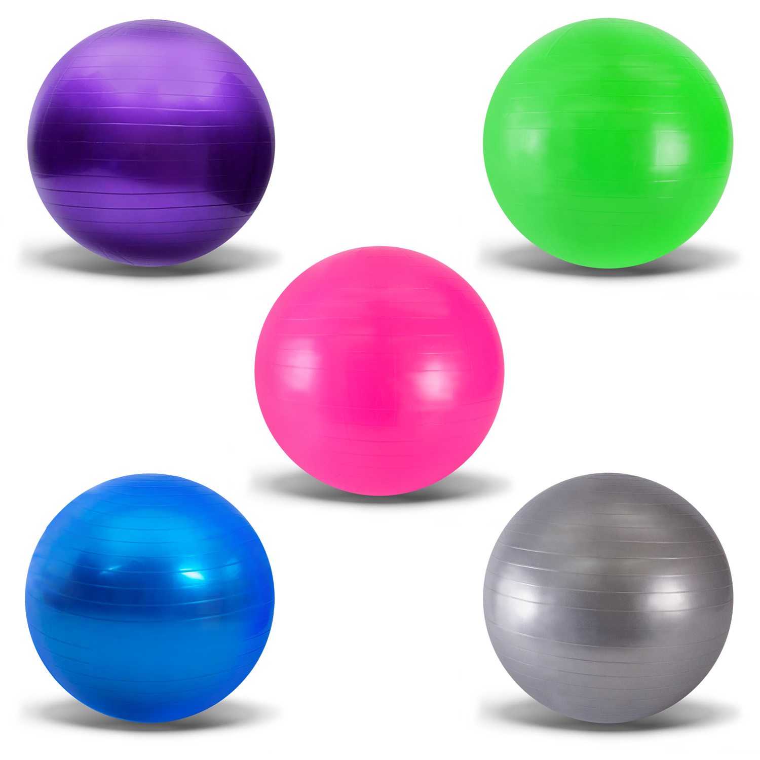М'яч для фiтнесу 75 см 1000 г, в асортименті, у пакеті