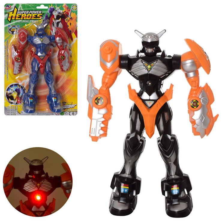 Робот 23 см, зі світлом, в асортимені на батарейці, на планшетці 31,5х21,5х6,5см