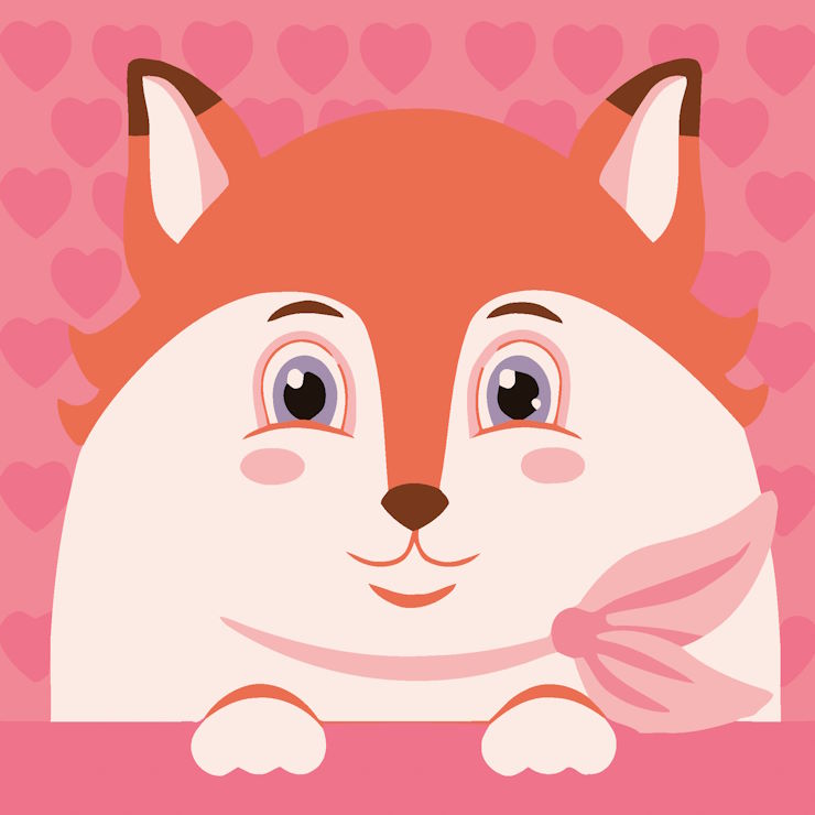 Картина за номерами «Лисеня» 20х20 см, ТМ Strateg