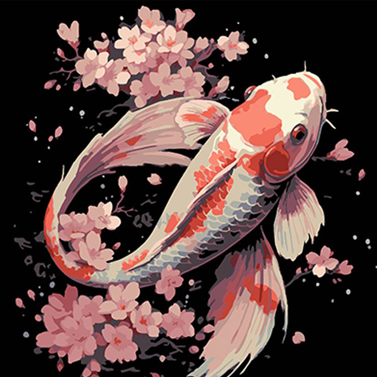 Картина за номерами «Риба в акваріумі квітів» 40х40 см, ТМ Strateg