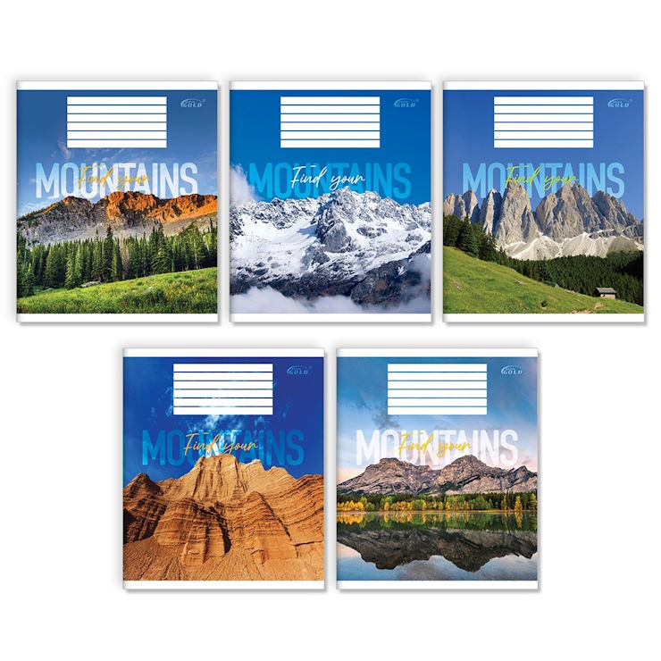 Зошит на 48 аркушів у клітинку «Знайди свої гори», №3536, ТМ Gold Brisk