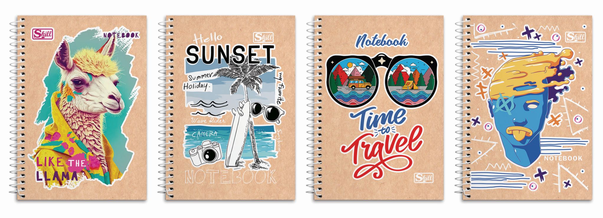 Блокнот А6 на 80 аркушів у клітинку на спіралі збоку з картонною обкладинкою, №6776, ТМ Gold Brisk