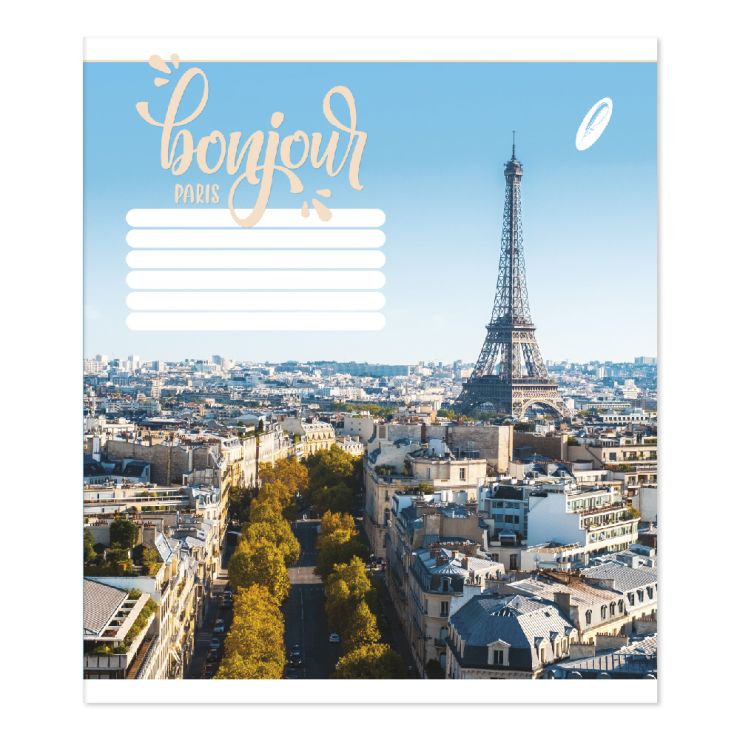 Зошит на 48 аркушів у клітинку «Мікс місто» №1011, Пір'їнка