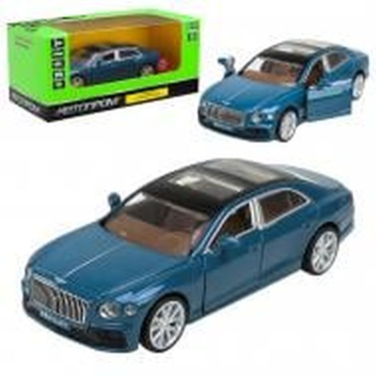 Машина «Bentley Flying Spur Hybrid» 14 см металева зі світлом та дверима що відкриваються, на батарейці, у коробці 18х9х8 см, АВТОПРОМ
