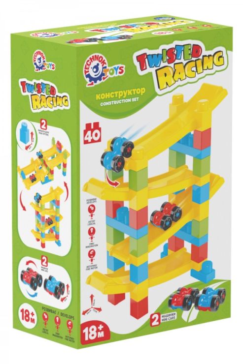 Конструктор на 40 детелей з 2 машинками у коробці 37,5х25х14 см, ТМ Технок