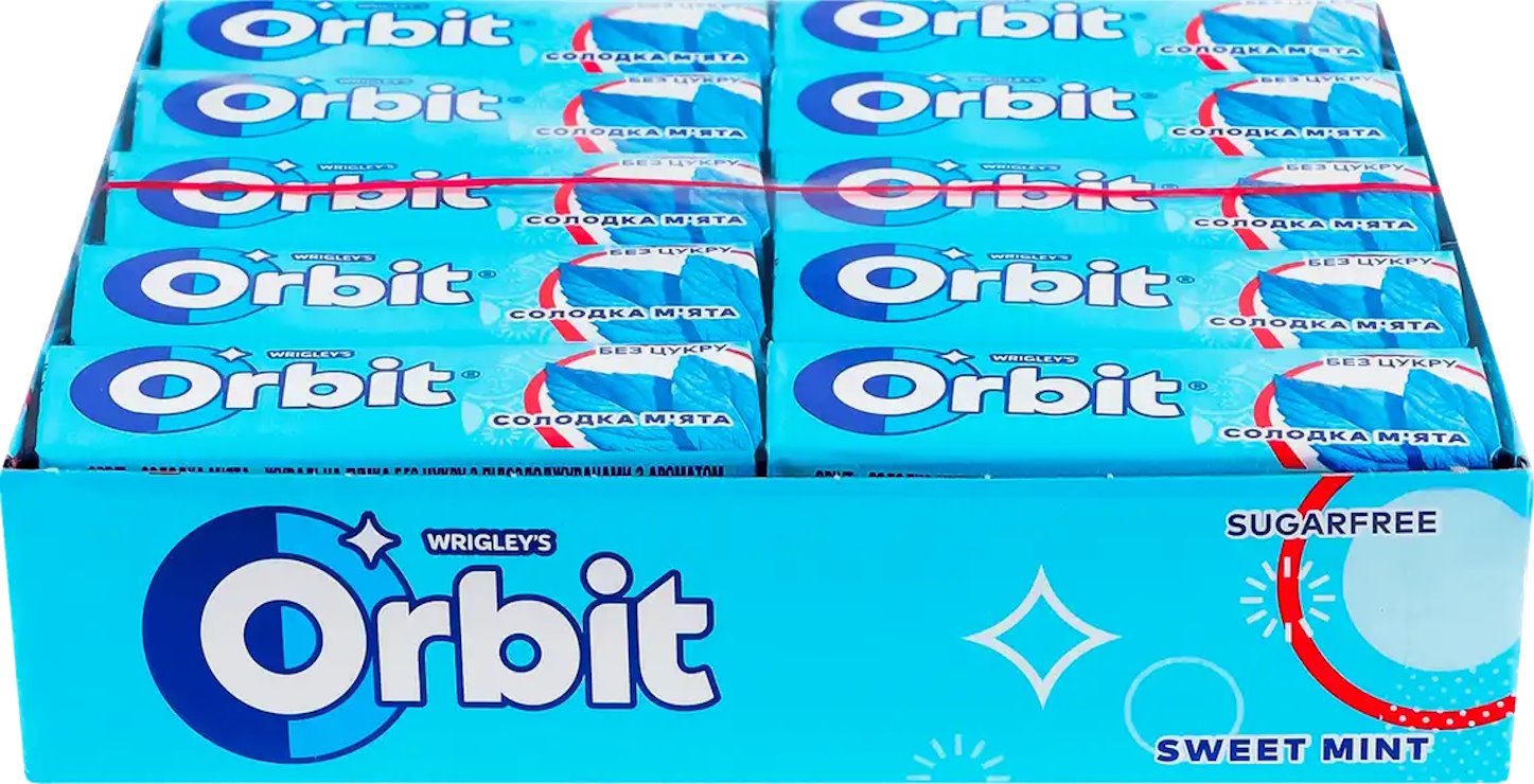 Жувальна гумка «Orbit Солодка м'ята» 14 г