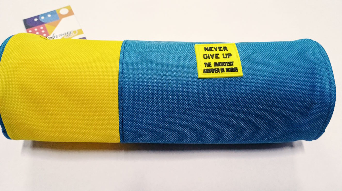 Пенал 21,5х7,5х7,5 см жовто-блакитний, ТМ Мандарин