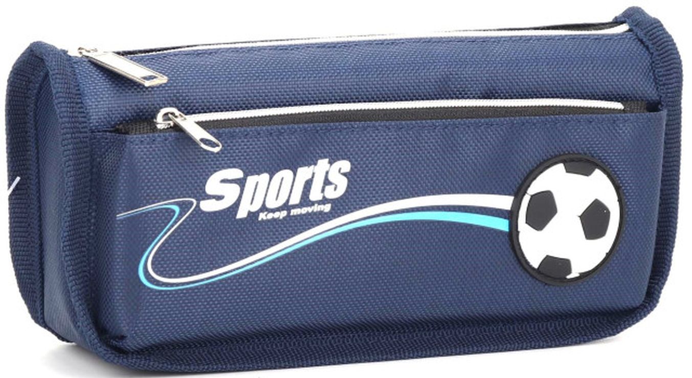 Пенал 21х5,5х9 см синій, ТМ Мандарин