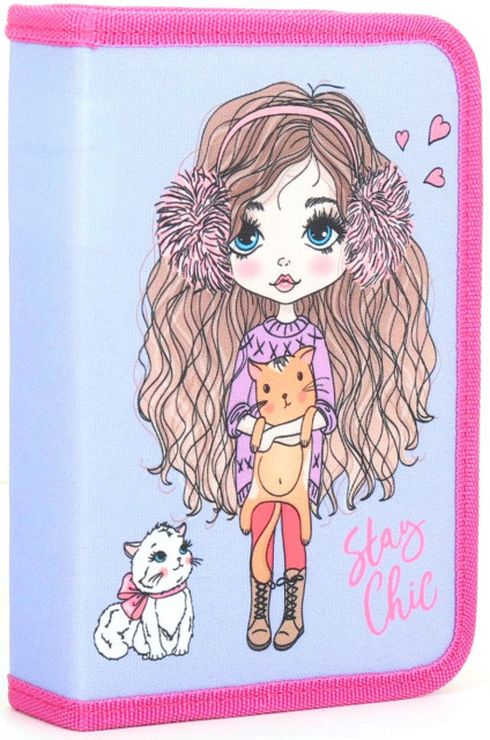 Пенал 14х4х20,5 см без клапана блакитний, ТМ Мандарин