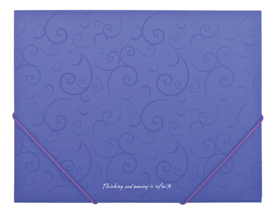 Папка пластикова «BAROCCO» А5 на гумках, фіолетова, TM Buromax