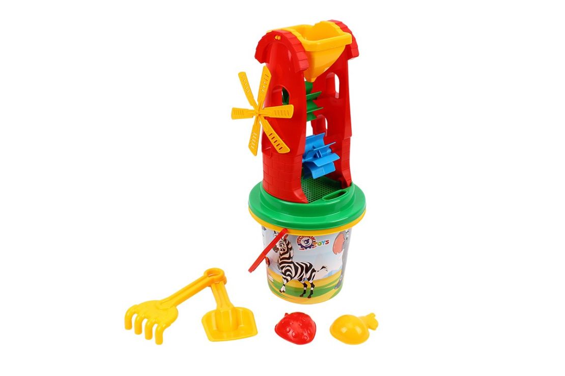 Набір для піску «№6» з 7 предметів 42х20х18 см, ТМ Технок