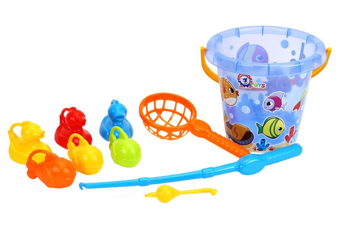 Набір для риболовлі з 10 предметів, у сітці 39,5х23х21 см, ТМ Технок