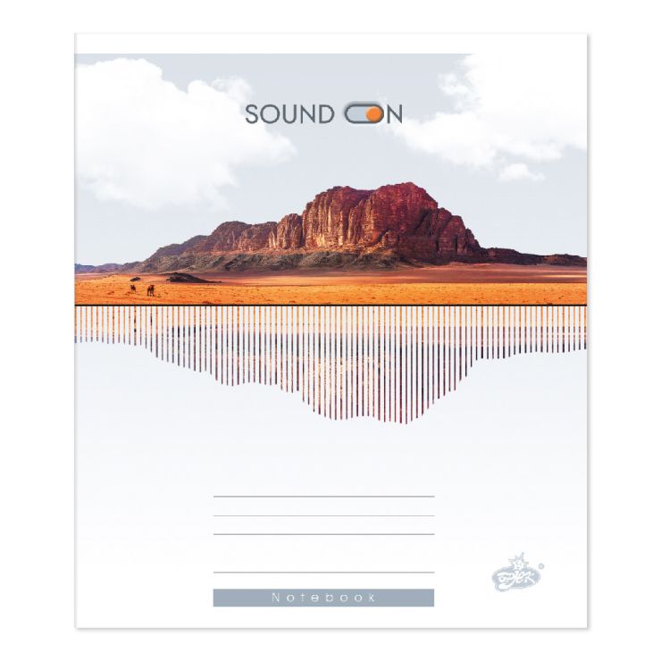 Зошит на 60 аркушів у клітинку «Увімкни звук» №2618, ТМ Brisk