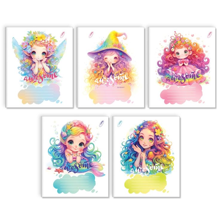 Зошит на 12 аркушів у клітинку «Кольоровий малюнок» № 0157, Пір'їнка