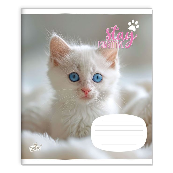 Зошит на 18 аркушів у клітинку «Котики» №2554, ТМ Brisk