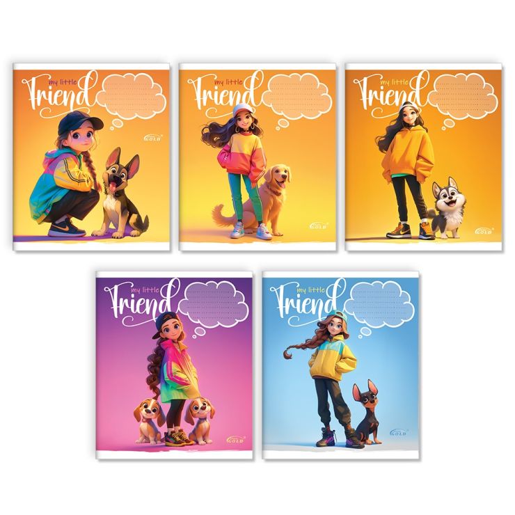 Зошит на 24 аркуші у лінію «Разом веселіше», №3522, ТМ Gold Brisk