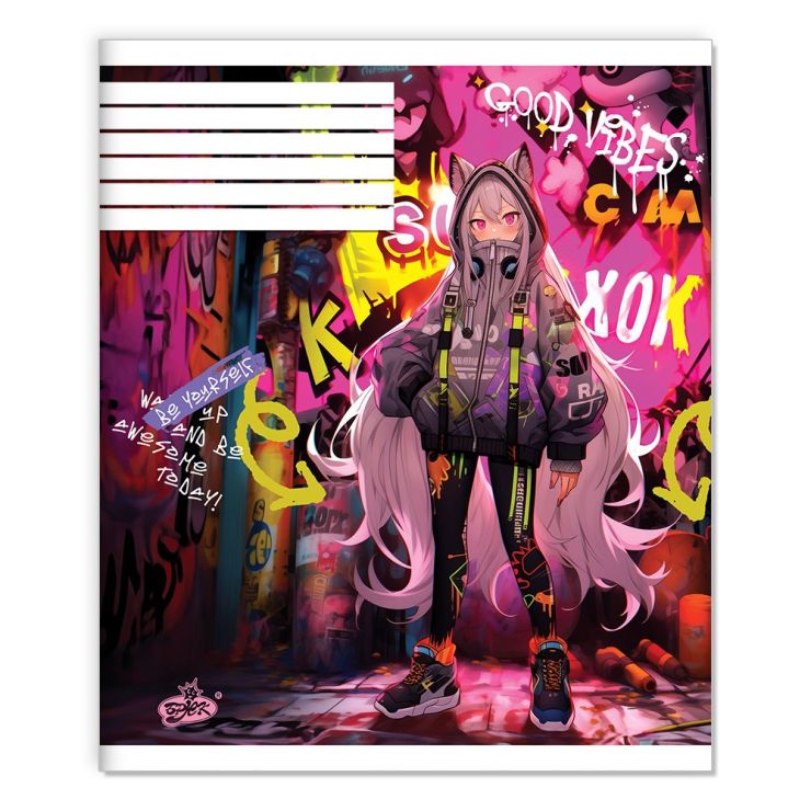 Зошит на 24 аркуші у лінію «Аніме настрій», №2578, ТМ Brisk