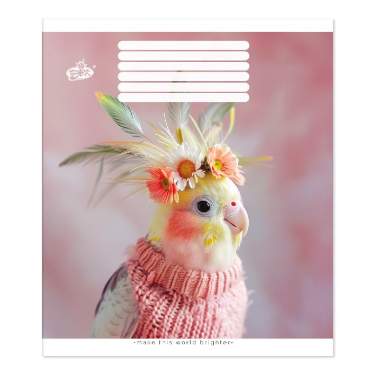 Зошит на 60 аркушів у клітинку «Птаха», №2620, ТМ Brisk