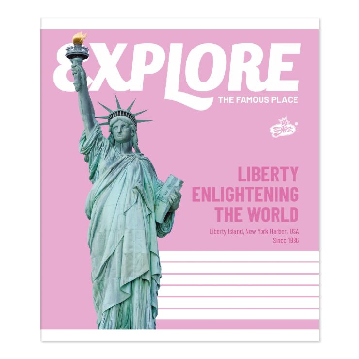 Зошит на 96 аркушів у лінію «Досліджуй пам'ятки», №2640, ТМ Brisk