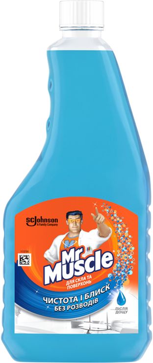 Запаска до засобу для чищення скла «Містер Мускул» 500 мл, синя
