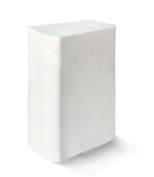 Рушники паперові з Z-подібним складанням на 200 аркушів 22.5х19 см, двошарові, білі, PAPERO