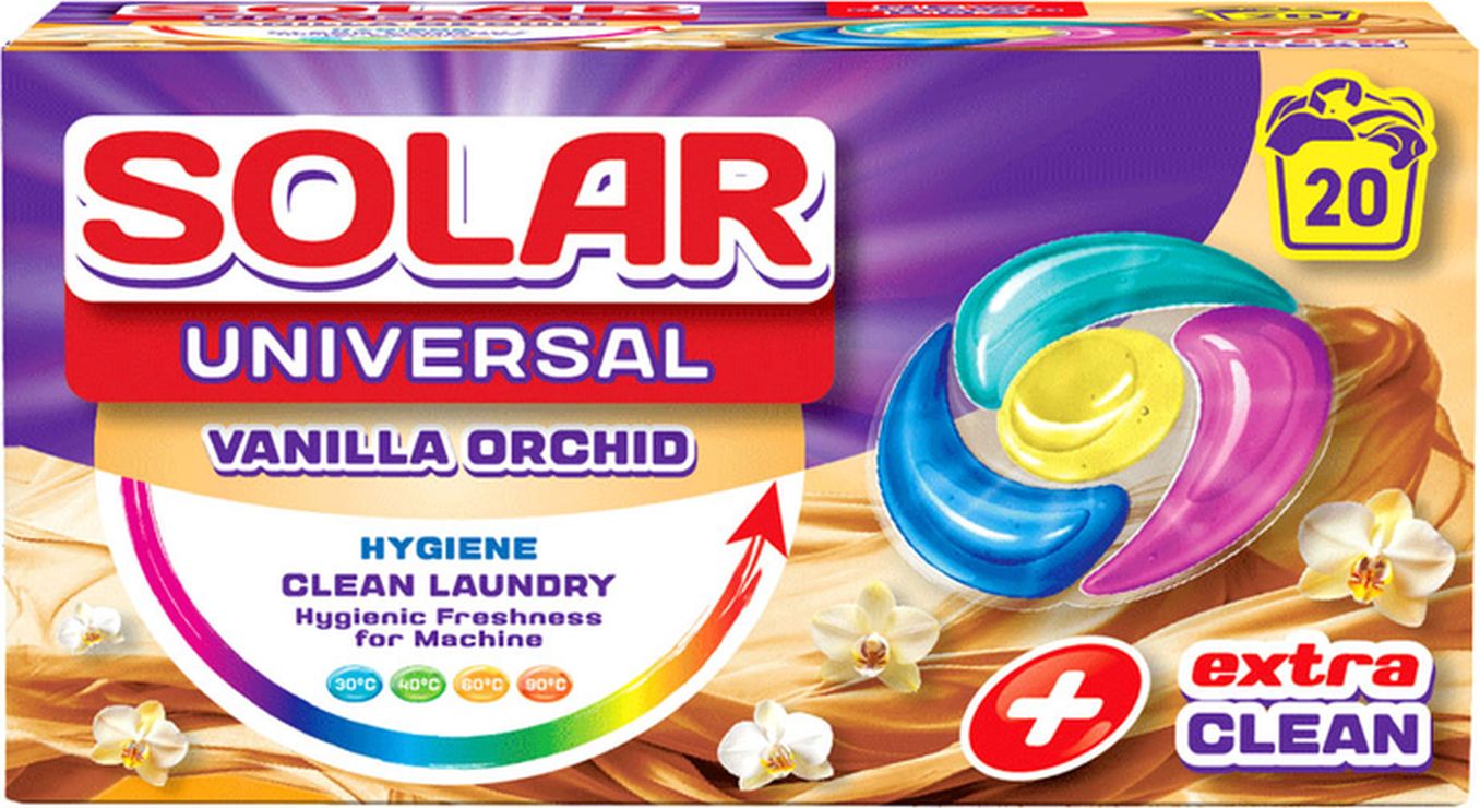 Капсули для прання «Universal VANILLA ORCHID» 20 шт, ТМ Solar