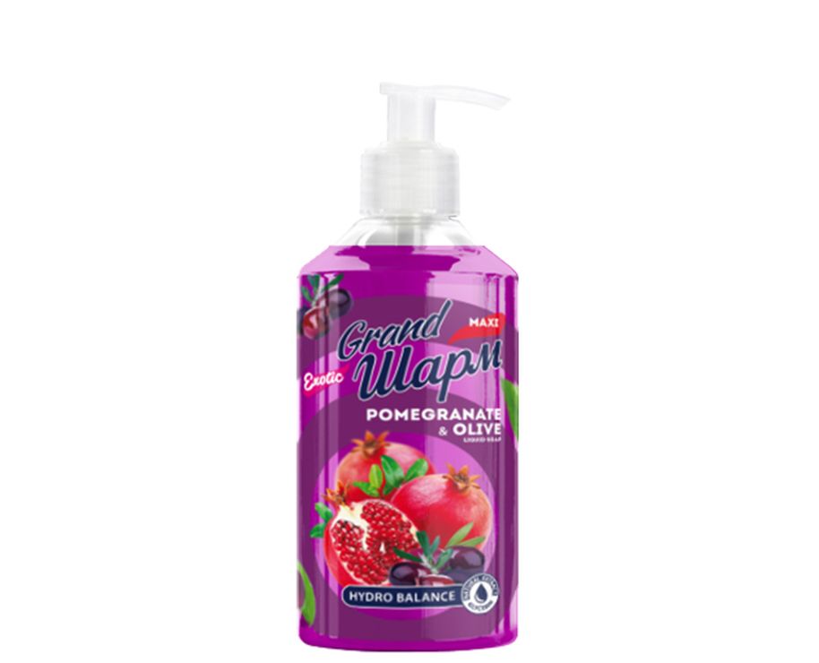 Мило рідке «Гранат та оливки» з дозатором 500 мл, ТМ Grand Шарм