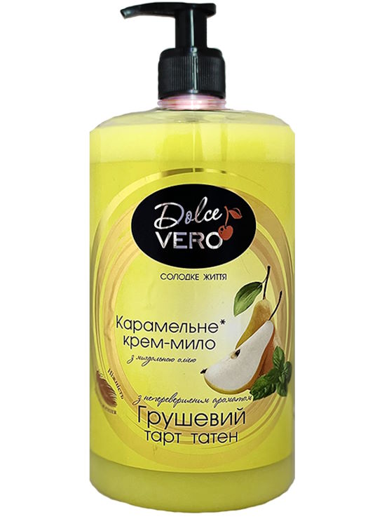 Крем-мило «Грушевий Тар Татен» з дозатором 1000 мл, ТМ Dolce Vero