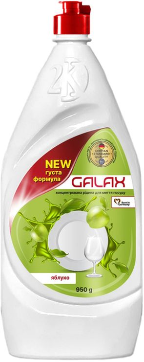Концентрована рідина для миття посуду «Яблуко» 950 г, GALAX