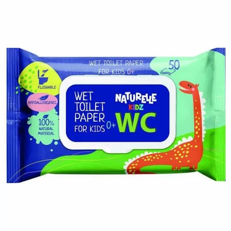 Вологий туалетний папір «Naturelle kidz» 50 шт