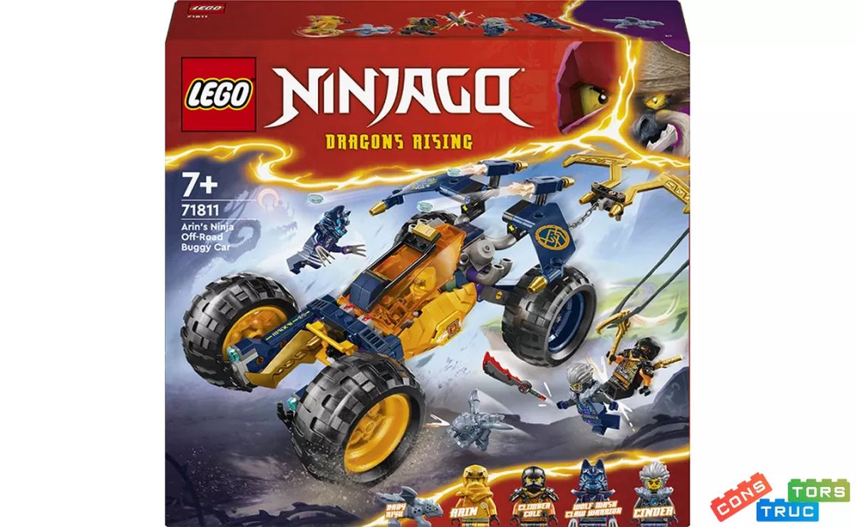 Конструктор «Баггі для бездоріжжя ніндзя Арін» на 267 деталей, у коробці 28х8х26 см, ТМ Lego