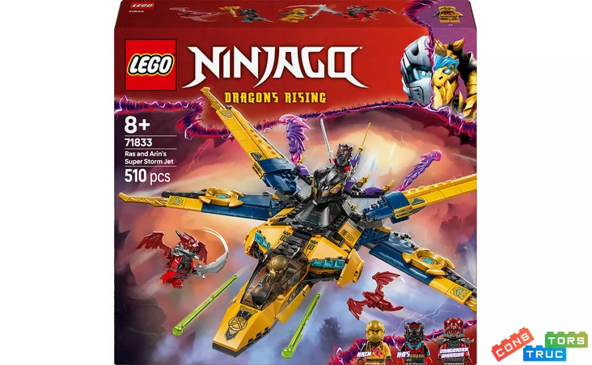 Конструктор «Суперштормовий реактивний літак Рас та Арін» на 510 деталей, у коробці 28х8х26 см, ТМ Lego