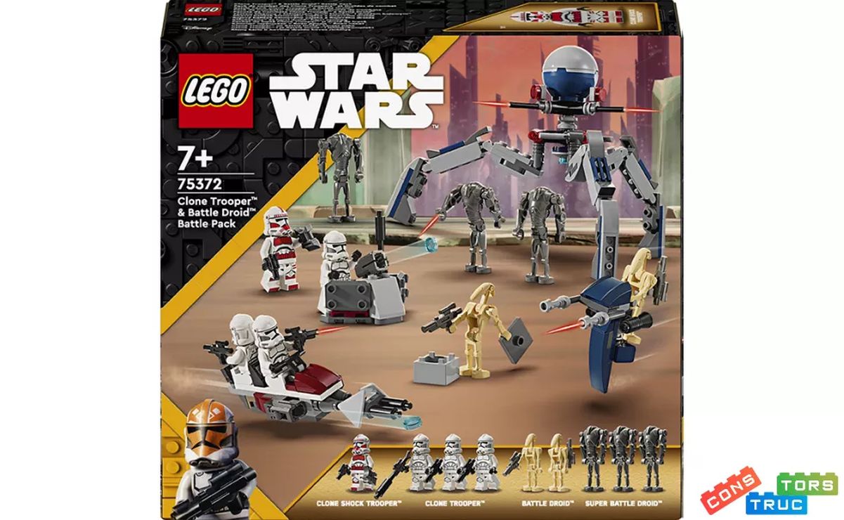 Конструктор «Клони-піхотинці та Бойовий дроїд. Бойовий комплект» на 215 деталей, у коробці 21х5х19 см, ТМ Lego