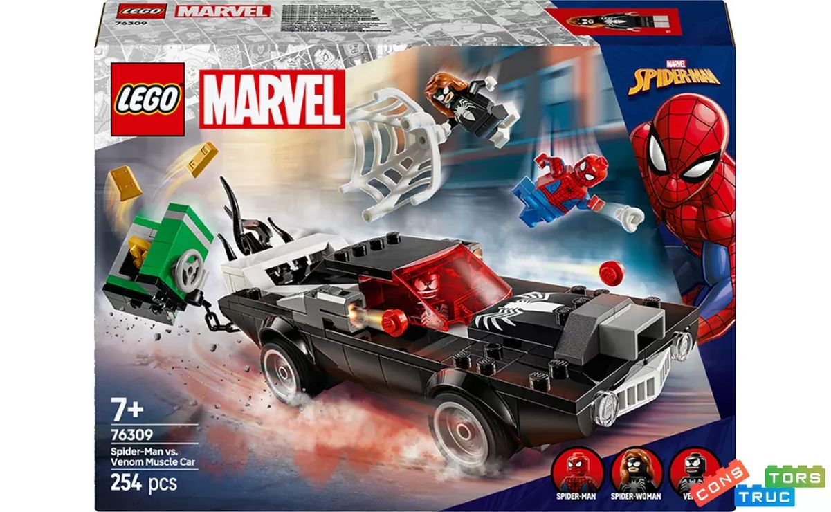 Конструктор «Людина-павук проти маскара Венома» на 254 деталей, у коробці 26х6х19 см, ТМ Lego