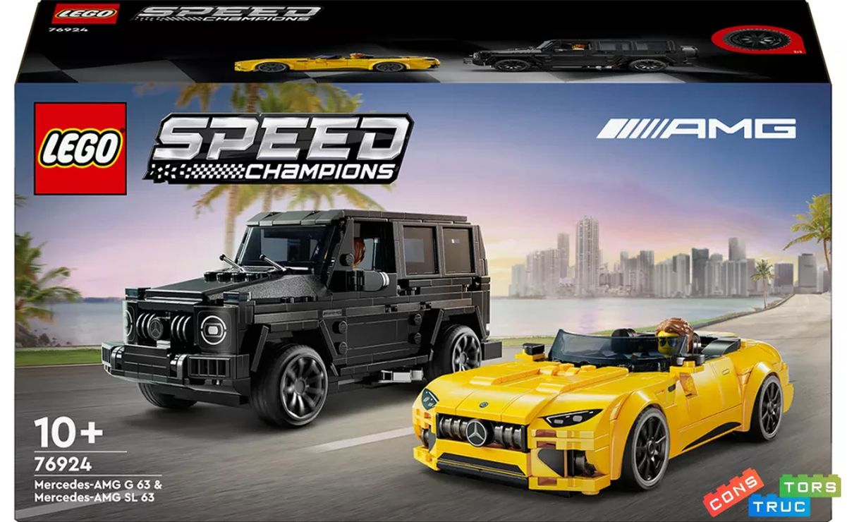Конструктор «Mercedes-AMG G 63 та Mercedes-AMG SL 63» на 808 деталей, у коробці 35х12х19 см, ТМ Lego
