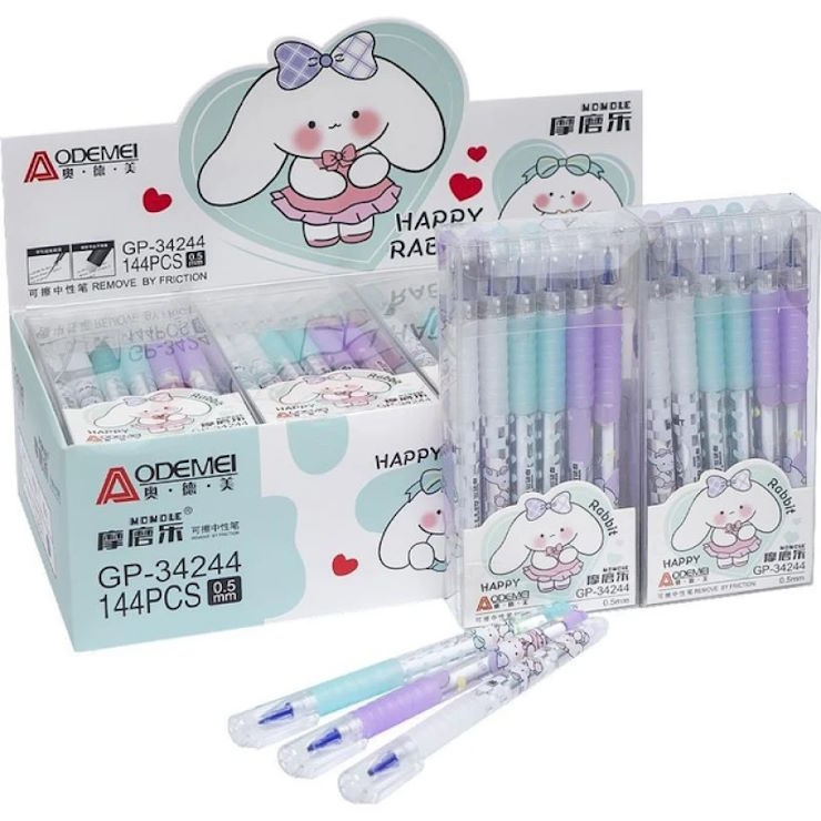 Ручка «Rabbit» пиши-стирай 0,5 мм синя, в асортименті, Aodemei