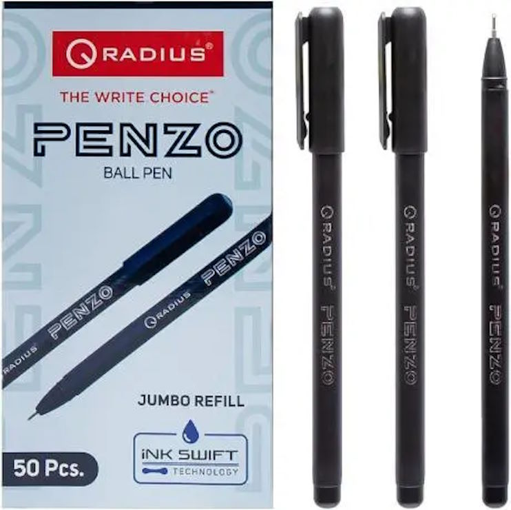 Ручка «PENZO» кулькова чорна, лінія написання 6000 м.