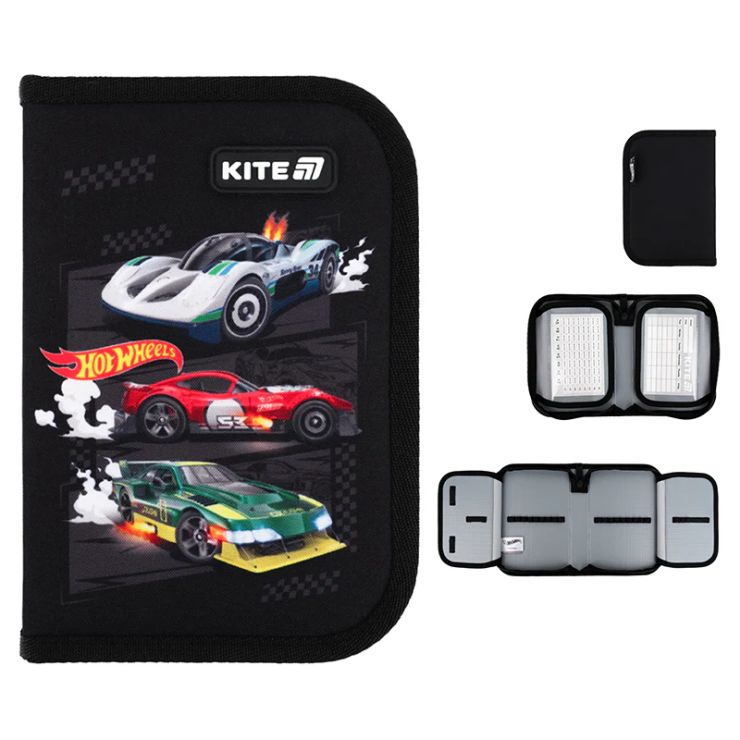 Пенал «HW» 20,5х14х4 см на 2 відділення, ТМ Kite