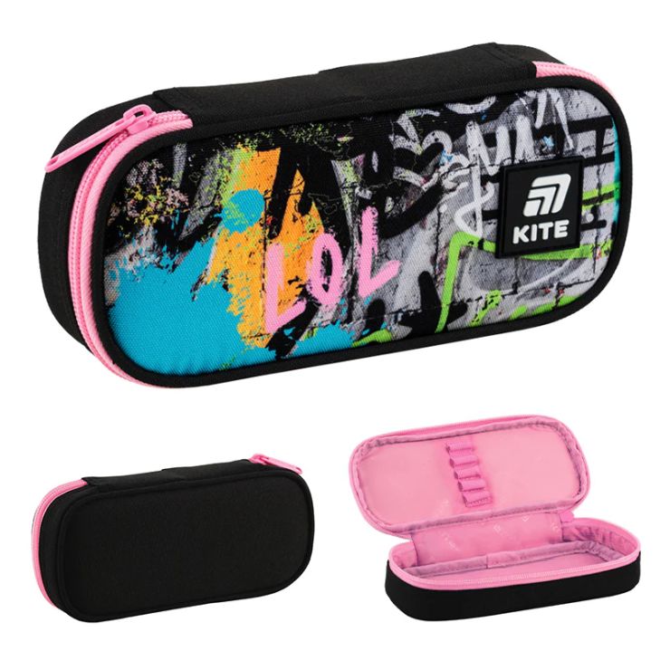 Пенал «Street Art» 21х8,5х4,5 см на 1 відділення, ТМ Kite