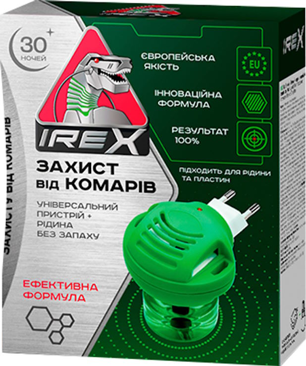 Прилад для захисту від комарів «IREX» з 20 мл рідини на 30 ночей