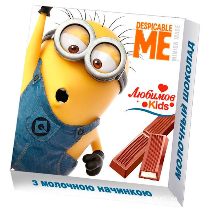 Шоколад «Любімов Кідс» молочний, 50 г, ТМ Міленіум