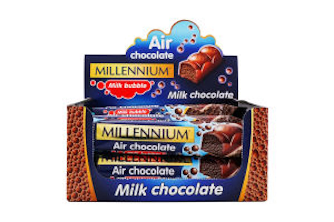 Шоколад «Міленіум» молочний пористий 32 г, ТМ Міленіум