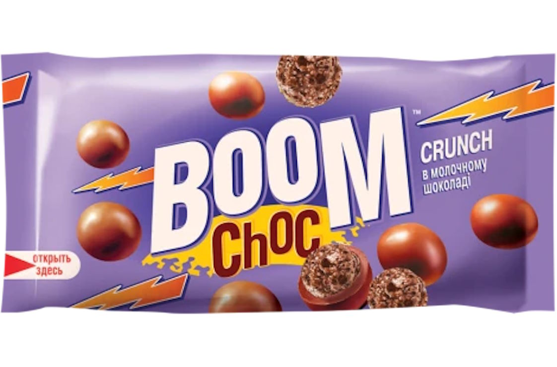 Кранч «Boom Chok» кульки з какао в молочному шоколаді 30 г, ТМ Міленіум