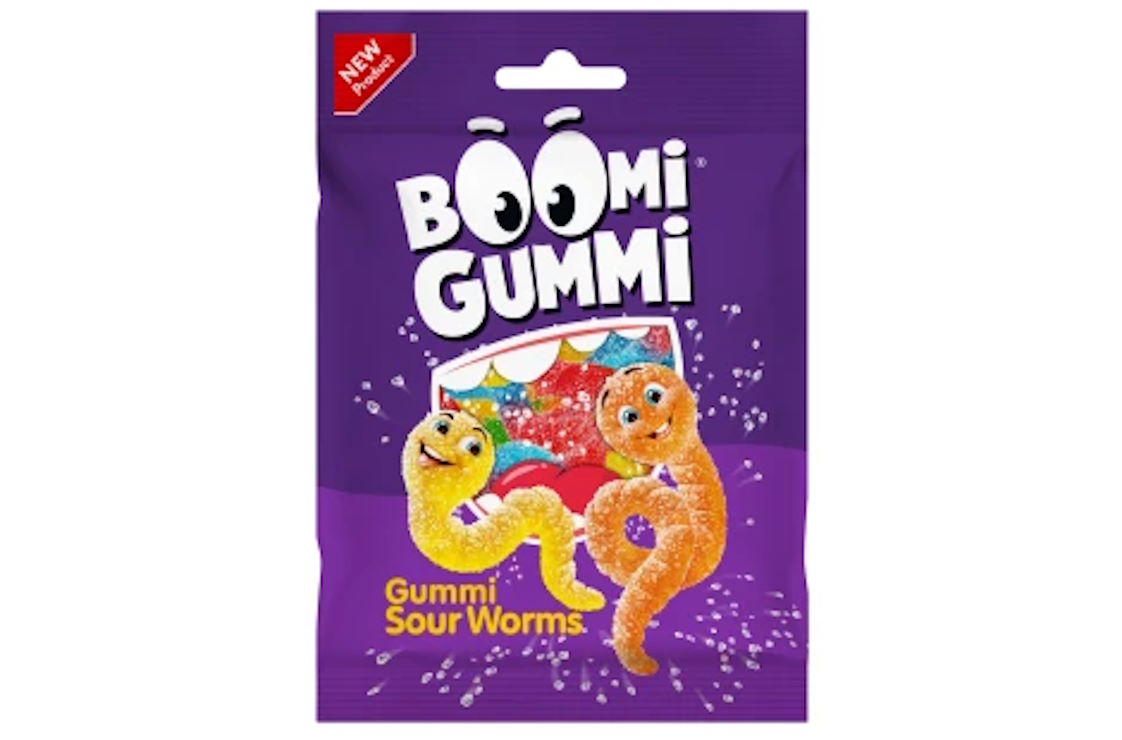 Цукерки желейні «Boomi Gummi Sour Worms» 70 г, ТМ Міленіум