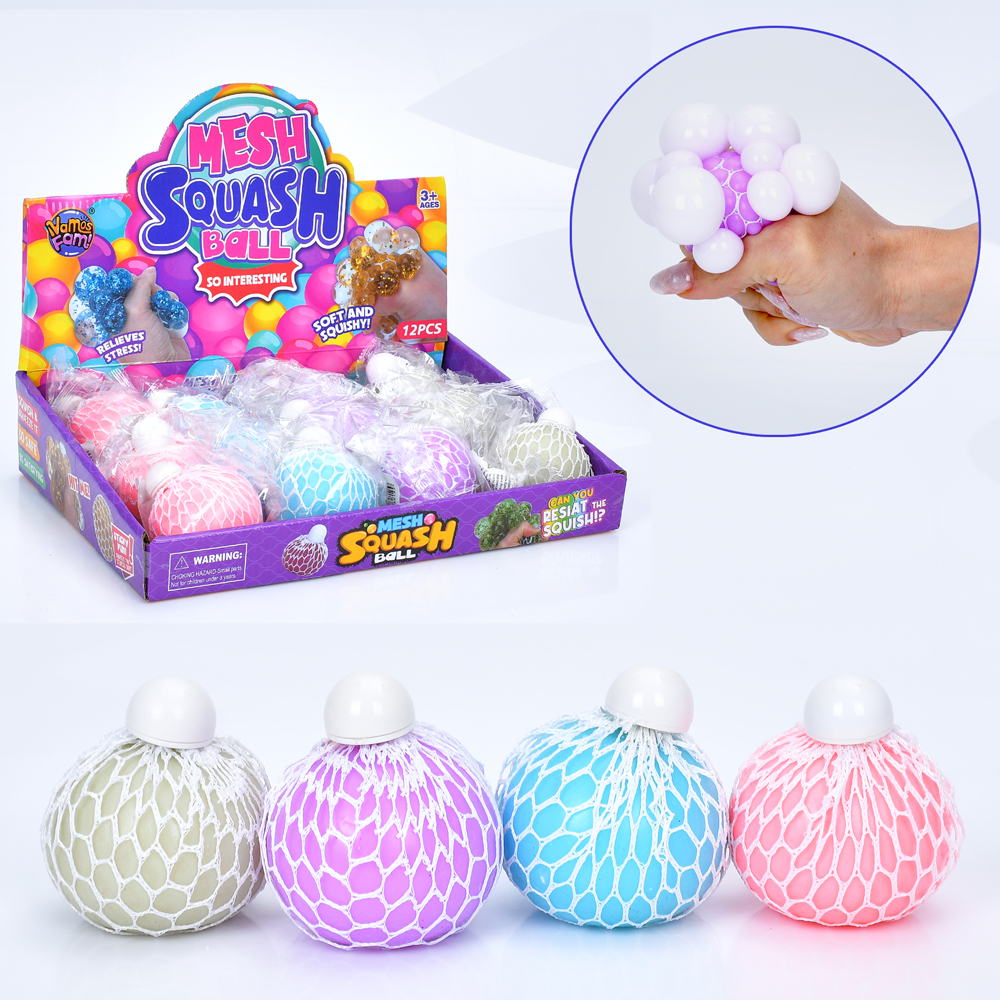 Антистрес «Виноград» 6 см, в асортименті, у пакеті по 12 шт у дисплеї 30,5х7х22,5 см