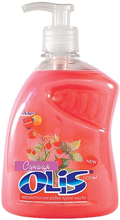 Крем-мило «Суниця» з дозатором 500 мл, ТМ Olis