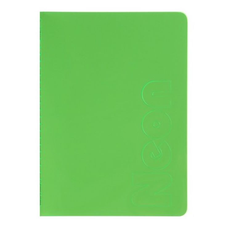 Блокнот «NEON» А5 на 80 аркушів у клітинку зтвердою ламінованою обклдаинкою, ТМ Buromax
