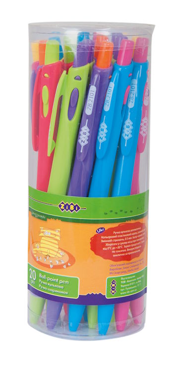 Ручка кулькова автоматична 0.7 мм синя, TM ZiBi