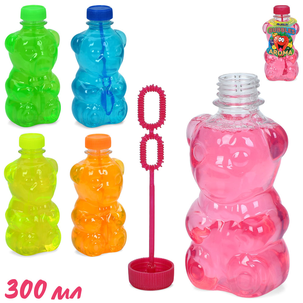 Мильні бульбашки «Ведмедик» 300 мл ароматизовані, в асортименті